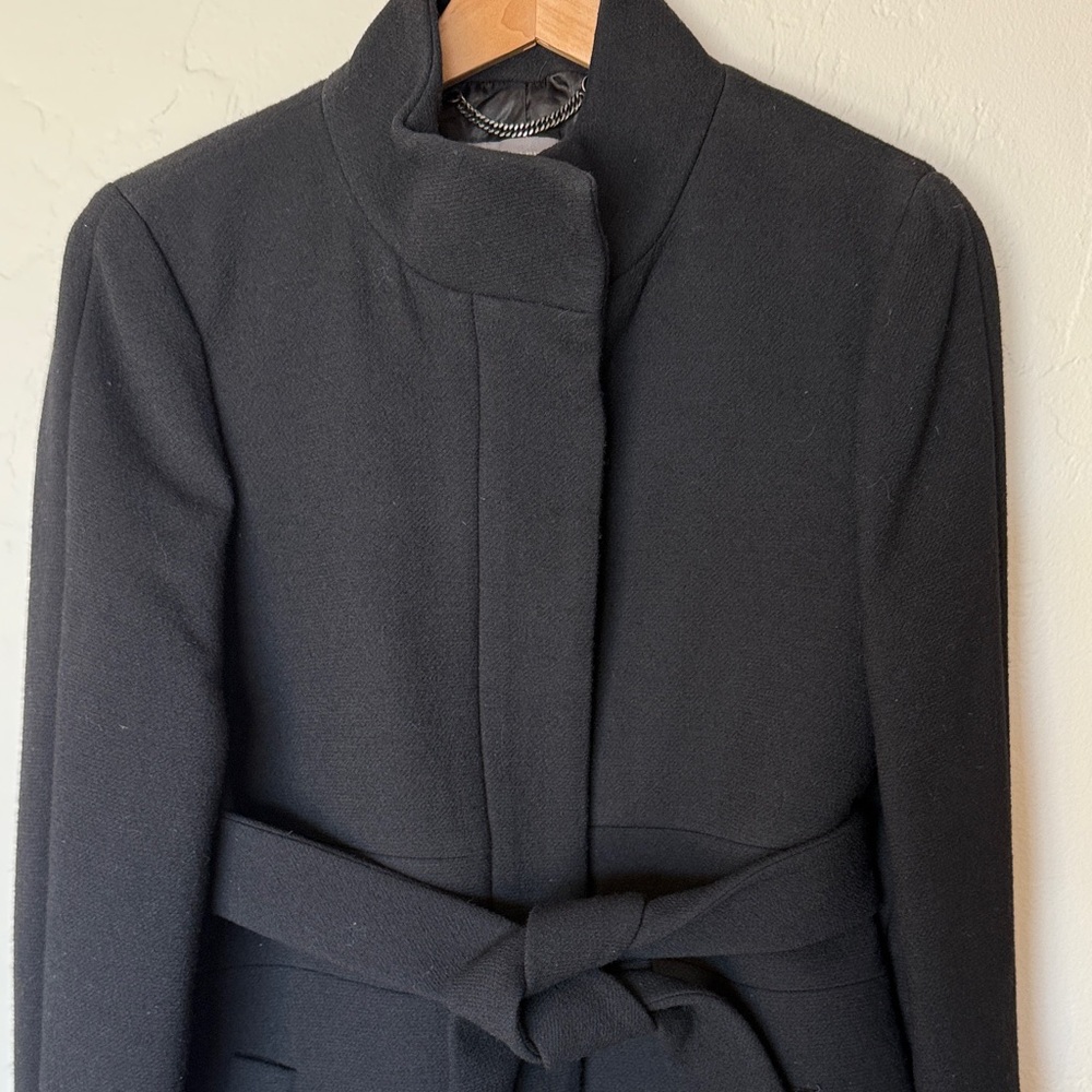 J. Crew Elegant Black Trench Coat